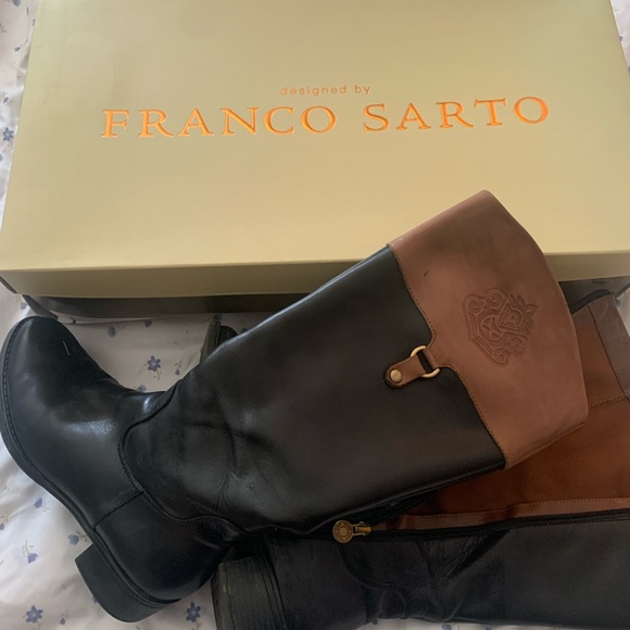 Franco Sarto Leather Riding Boots - Picture 2 of 4